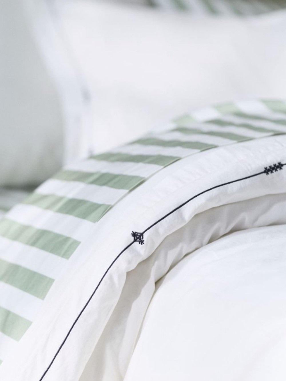 Anthropologie Taylor Organic Cotton Percale Embroidered Duvet NWT